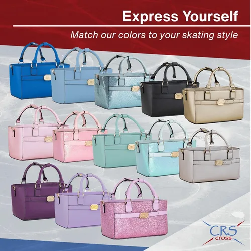 Miniatura 7 de CRS Cross Rink Side Tote. Ice Skating Accessory Bag-Figure Skating, Roller, Inline Skaters, Dance, Cheer.Organizes Guards Water Bottle Phone