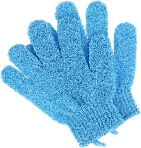 Miniatura 9 de FRCOLOR 1 par de guantes exfoliantes para el cuerpo, guantes de baño, guantes de baño, guantes de ducha, guantes de spa, toalla blanca exfoliante