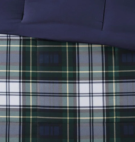 Miniatura 11 de Madison Park Essentials - Juego de ropa de cama con edredón a cuadros Parkston, funda a juego, cubierta antimanchas Scotchguard 3M, hipoalergénico