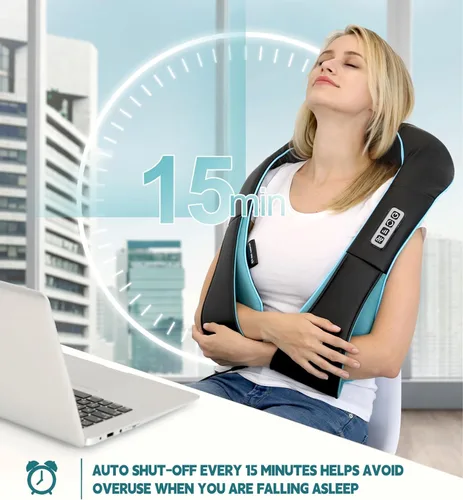 Miniatura 3 de Mo Cuishle Masajeador Shiatsu de Cuello y Hombro con Calor – Masaje de Amasamiento Profundo para Relajación – Ideal para Navidad, Día de la Madre