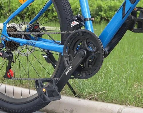 Miniatura 2 de MEGHNA Juego de bielas de bicicleta FC-TY301 42-34-24 dientes para 3x6/7/8 velocidad 6.693 in manivela para engranajes de bicicleta de montaña cono