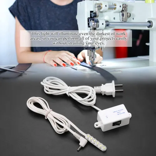 Miniatura 2 de Luz para máquina de coser, luz LED de costura blanca de 0.3 W, luz LED de costura de imán fuerte, luz de costura de aluminio para máquinas de coser