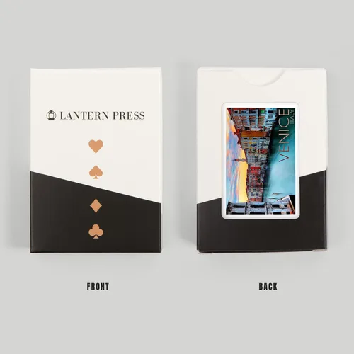 Miniatura 8 de Lantern Press Venecia, Italia, vista al canal (52 cartas de juego, baraja de cartas de tamaño póquer con comodines)
