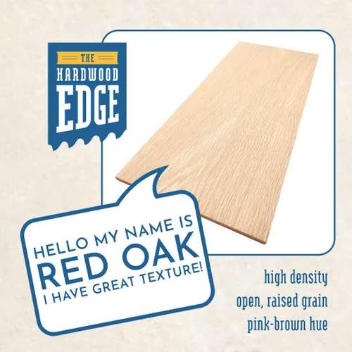 Miniatura 5 de Tablones de roble rojo – Paquete de 2 piezas de madera de roble sin terminar – 1/8 de pulgada (0.118 in) 100% madera dura pura – Grabado láser