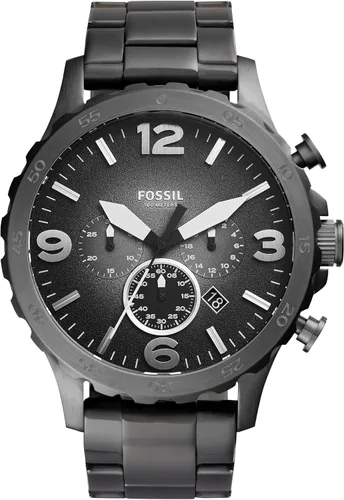 Miniatura 11 de Fossil Men's Nate Quartz Watch, Oversized Stainless Steel Chronograph Watch for Men