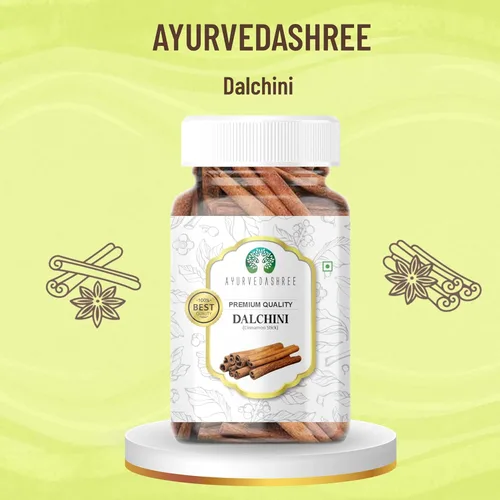 Miniatura 2 de AYURVEDASHREE Palitos de canela 70gm en frasco PET Todo natural Vegano Sin colores Sin OGM Palitos redondos Dalchini