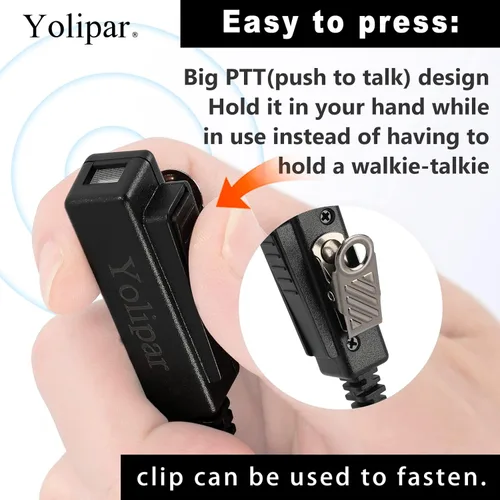 Miniatura 3 de Kit de vigilancia Baofeng UV-5R de 2 pines y 2 cables compatible con BTECH Retc15/Retevis RT21 RT22 Kenwood Arcshell AR-5 Walkie Talkie Radio