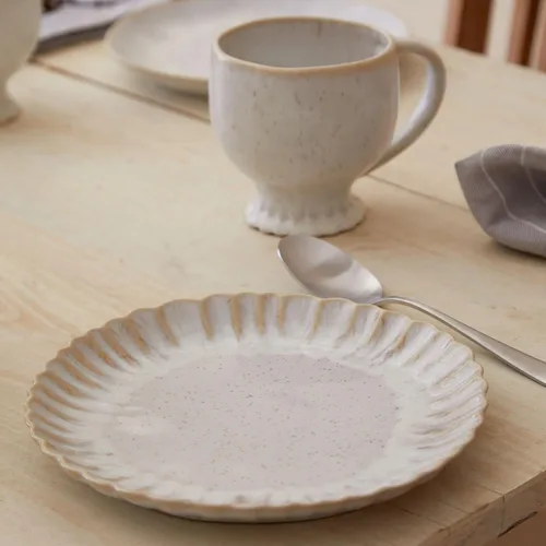 Miniatura 5 de Casafina Taza de cerámica de cerámica de 15 onzas, colección Mallorca, beige arena, apto para microondas y lavavajillas, acristalamiento seguro