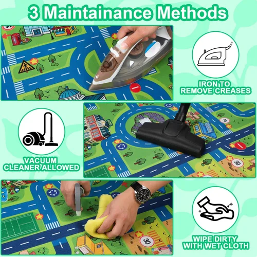 Miniatura 4 de Esup Alfombras antideslizantes de 4 x 6 pies para niños, perfectas para salas de juegos, dormitorios y guarderías, alfombra de seguridad extra