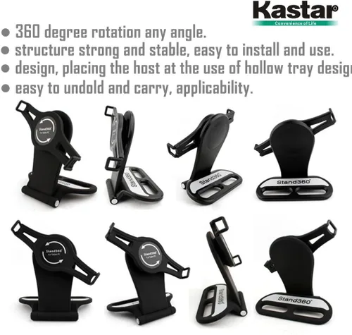 Miniatura 5 de Kastar Soporte giratorio de 360 grados con base plegable para todas las series iPad: iPad1, iPad2, iPad3, iPad4, iPad mini, iPad Air, tabletas