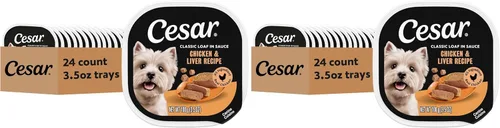 Miniatura 27 de Cesar - Comida húmeda clásica para perros en salsa con receta de cordero, bandejas fáciles de pelar de 3.5 onzas, 24