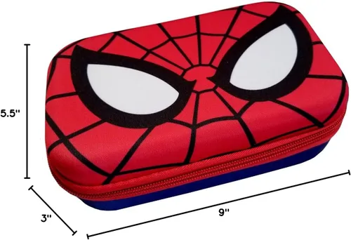 Miniatura 4 de Innovative Designs Estuche rígido moldeado con cremallera/estuche de almacenamiento (Spider-Man)
