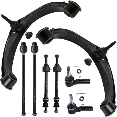 Miniatura 411 de Detroit Axle - Kit de brazos de control de extremo delantero de 8 piezas para Dodge Dakota 00-04, Durango 00-03, 4 brazos de control superior e