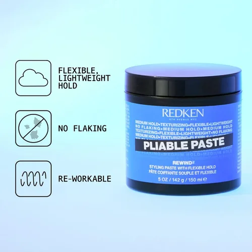 Miniatura 3 de Redken Pasta de peinado flexible con sujeción flexible para todo tipo de cabello, añade textura ligera y flexible, humedad y sujeción media