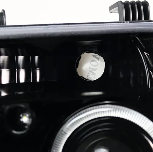Miniatura 7 de SPEC-D TUNING Faros Delanteros Proyectores LED con Halo Negro Azabache Compatibles con Nissan Pathfinder 2005-2007, Nissan Frontier 2005-2008, Par