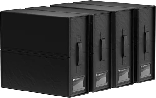 Miniatura 19 de SheetCube Organizadores de Sábanas para Cama y Almacenamiento Paquete de 6, Organizador de Armario de Ropa Blanca Plegable con Ventana y Etiqueta