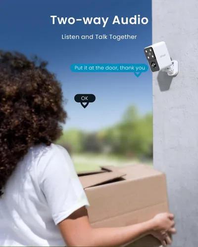 Miniatura 6 de ieGeek Cámaras de seguridad inalámbricas para exteriores con panorámica rotativa de 180°, cámaras de seguridad para el hogar, cámara WiFi 2.4G
