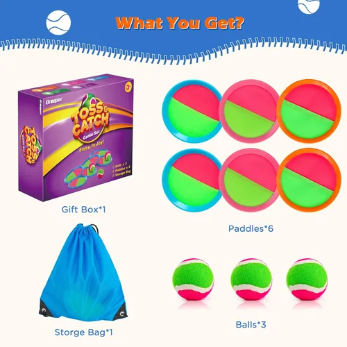 Miniatura 6 de Juego de Lanzar y Atrapar Pelota, Relleno de Media de Navidad para Niños Pequeños, Juguetes para Niños y Niñas de 3 4 5 6 7 8 Años, Regalo