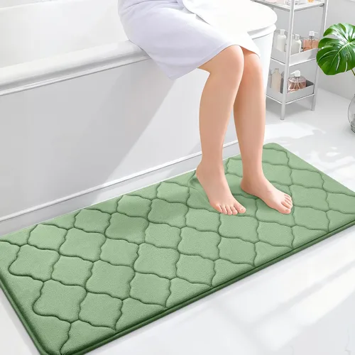 Miniatura 297 de OLANLY Alfombra de Baño de Espuma Viscoelástica de 24 x 16 pulgadas, Ultra Suave y Absorbente, Alfombras de Baño Antideslizantes, Cómodas, Lavables