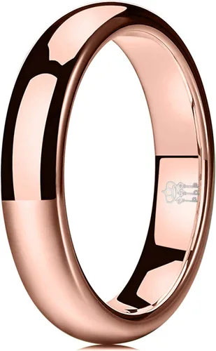 Three Keys Jewelry - Anillo de boda de tungsteno para mujer y hombre, 0.04, 0.08, 0.15, 0.23, o 0.31pulgada, chapado en oro pulido.
