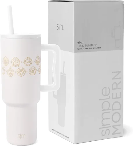 Miniatura 22 de Simple Modern Disney - Vaso de 40 onzas con asa y tapa con pajilla, botella de agua reutilizable aislada de acero inoxidable de viaje, regalos