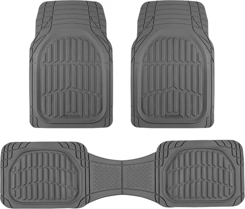 Miniatura 11 de Motor Trend -2 alfombrillas delanteras para el piso del automóvil- Forros de contorno FlexTough negros - Alfombrillas de goma resistentes
