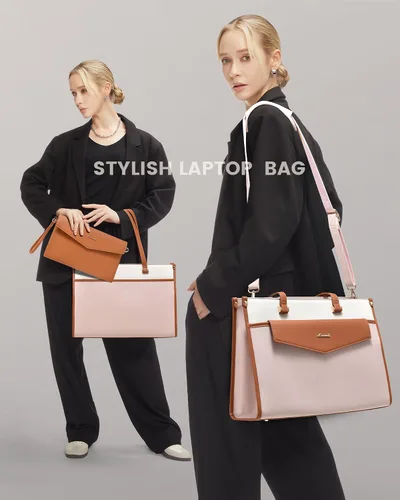 Miniatura 2 de LOVEVOOK Bolsa para laptop para mujer, 15.6 pulgadas, bolsa de mano para laptop 2 en 1, bolsa de trabajo profesional, maletín de negocios con bolso