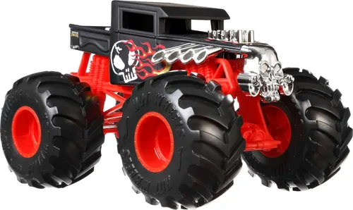Hot Wheels Camiones de Juguete Monstruo, Agitador de Huesos de Gran Tamaño de Metal a Escala 1:24, Vehículo de Juego para Niños y Coleccionistas