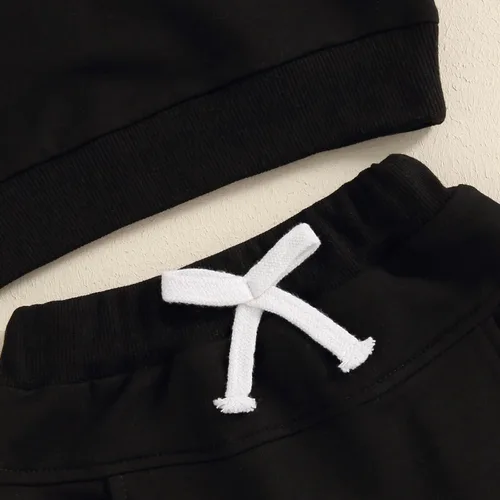 Miniatura 36 de Conjunto de sudadera de manga larga con cuello redondo y pantalones deportivos para bebés, ropa de invierno para bebé