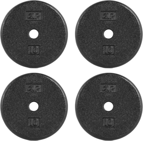 Miniatura 8 de CAP Barbell Placas de peso estándar de hierro fundido de 1 pulgada, individuales y juegos 1.25-50 libras Múltiples opciones Gris