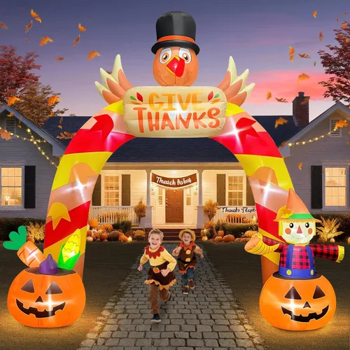 Miniatura 16 de Kalolary Árbol de Navidad inflable de 20 pies con luz LED, inflable gigante para exteriores, decoración al aire libre para fiestas, patio, césped