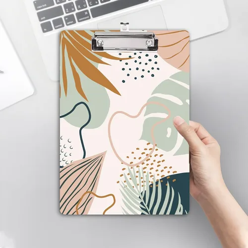 Miniatura 7 de Hongri - Portapapeles de cartón, madera, tamaño carta con diseño moderno, personalizado, tamaño A4 de 9 x 12.5 pulgadas, material de oficina