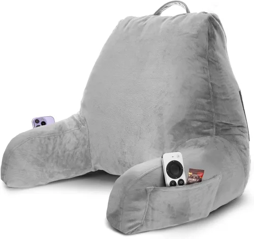 Miniatura 17 de Nestl Almohada de lectura para niños y adolescentes con espuma viscoelástica triturada, almohadas de respaldo para leer, ver y jugar, uso