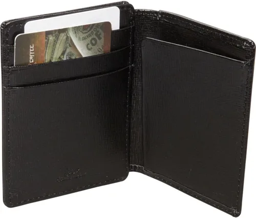 Miniatura 2 de Cartera de piel auténtica Saffiano con clip de identificación
