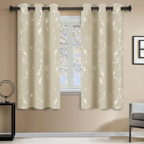 Miniatura 98 de BUHUA Cortinas Opacas de 63 Pulgadas de Largo, 2 Paneles con Aislamiento Térmico, Tratamiento de Ventana para Dormitorio, Cortinas Oscurecedoras