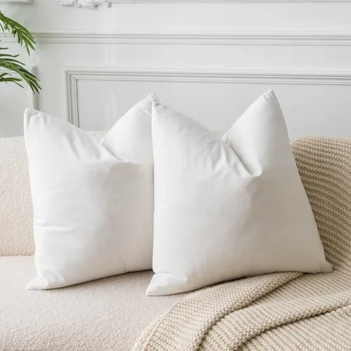 Miniatura 20 de Juspurbet - Juego de 2 fundas decorativas de terciopelo para cojines, fundas suaves para sofá, cama o sillón con cremallera oculta, para sala