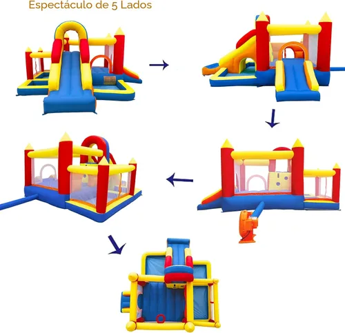 Miniatura 4 de Umbalir Casa de Rebote, Casa de Rebote Inflable para Niños de 3-10, Casa de Rebote para Niños con Tobogán Largo, Foso de Pelotas/Piscina