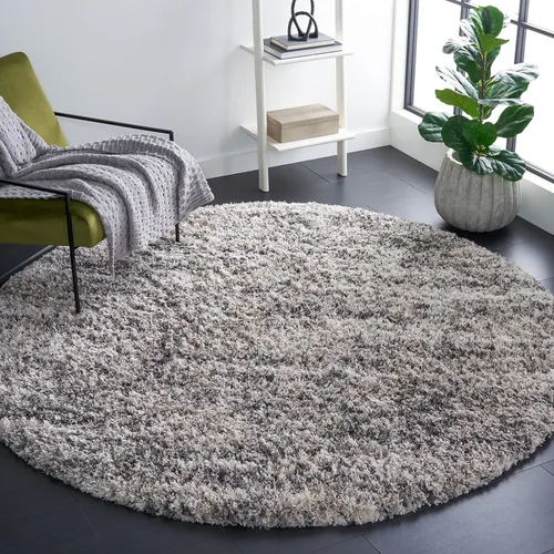 Miniatura 11 de SAFAVIEH Iceland Shag Collection Alfombra Pasillo - 2' x 8', Crema y Gris, Diseño Moderno, Fácil Cuidado, 2.5 pulgadas de Grosor, Ideal para Áreas