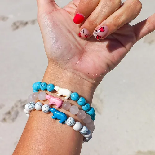 Miniatura 2 de Fahlo Pulsera de seguimiento de oso polar Rastrea el viaje de un oso polar real Apoya la conservación de la vida silvestre Elástica, talla única