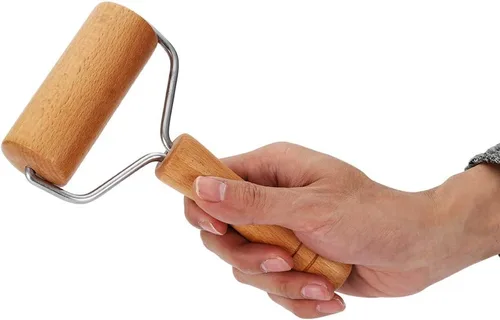 Miniatura 8 de Rodillo de pastelería y pizza Baker Roller Utensilios de cocina de madera para hornear (2)