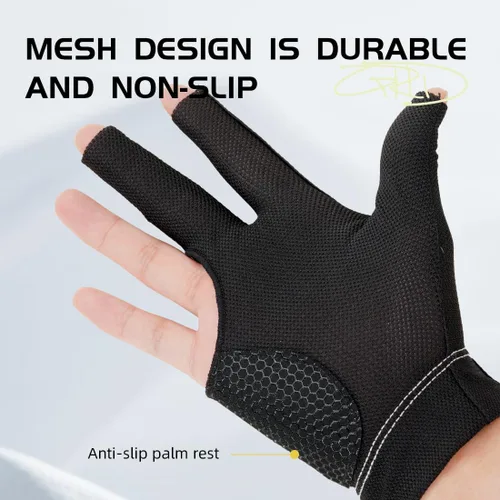 Miniatura 83 de KONLLEN Billiards Gloves for Left Hand/Right Hand L/XL Pool Gloves Professional Non-Slip Adjustable Breathable Snooker Gloves Popular Sizes for Men