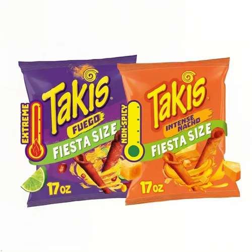 Miniatura 11 de Takis Intense Nacho - Bolsa tamaño Fiesta de 17 onzas, con sabor a queso, no picante, chips de tortilla enrollados