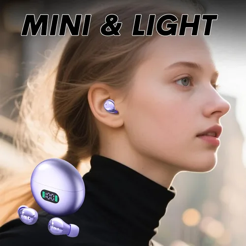 Miniatura 3 de Auriculares inalámbricos invisibles en el oído, mini auriculares discretos con Bluetooth ocultos, auriculares para el trabajo, dormir de lado, canal