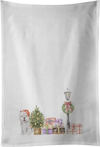 Miniatura 56 de Caroline's Treasures CK8100WTKT - Juego de 2 toallas de cocina con diseño de bulldog francés con diseño de país de las maravillas navideñas