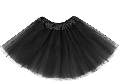 Miniatura 32 de Century Star Tutú de 4 capas para niñas pequeñas, faldas de ballet de tul para baile de princesa, esponjoso, para fiestas de cumpleaños de 2 a 8 años