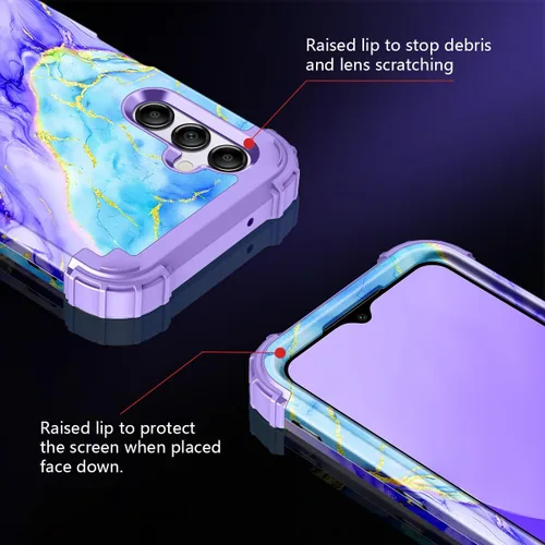 Miniatura 6 de Casetego Funda para Galaxy A16 5G, Tres Capas de Alta Resistencia Robusta a Prueba de Golpes, Protección Completa Rugosa de PC Duro + Parachoques