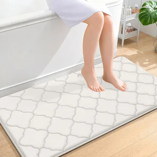Miniatura 332 de OLANLY Alfombra de Baño de Espuma Viscoelástica de 24 x 16 pulgadas, Ultra Suave y Absorbente, Alfombras de Baño Antideslizantes, Cómodas, Lavables