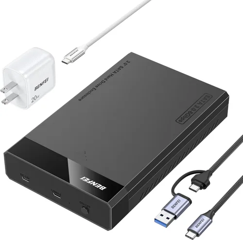 Miniatura 8 de BENFEI Caja externa para disco duro de 2.5 pulgadas SATA a USB sin herramientas (6Gbps, optimizado para SSD, compatible con UASP SATA III)