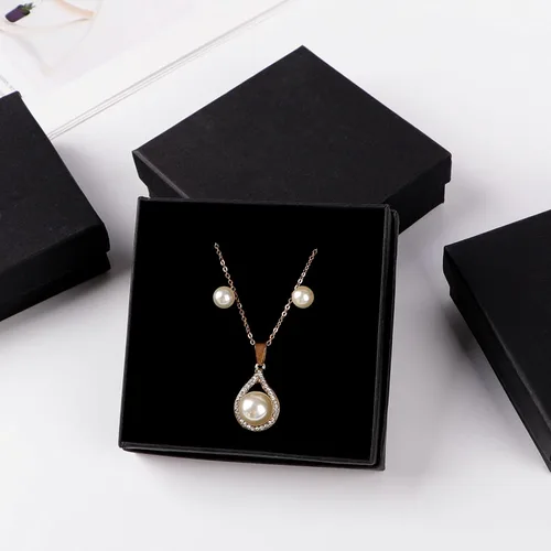 Miniatura 6 de Sdootjewelry Cajas de joyería negras a granel, 24 paquetes, caja de regalo para joyas con espuma, cajas de joyería pequeñas para regalos, 3.5 x 3.5