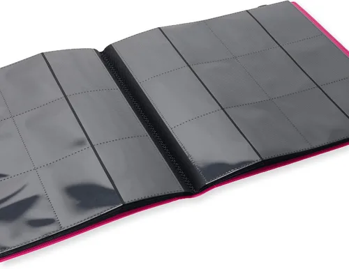 Miniatura 5 de Vault X Carpeta estándar de 12 bolsillos con correa, capacidad para 480 tarjetas coleccionables en 20 páginas de carga lateral (rosa)